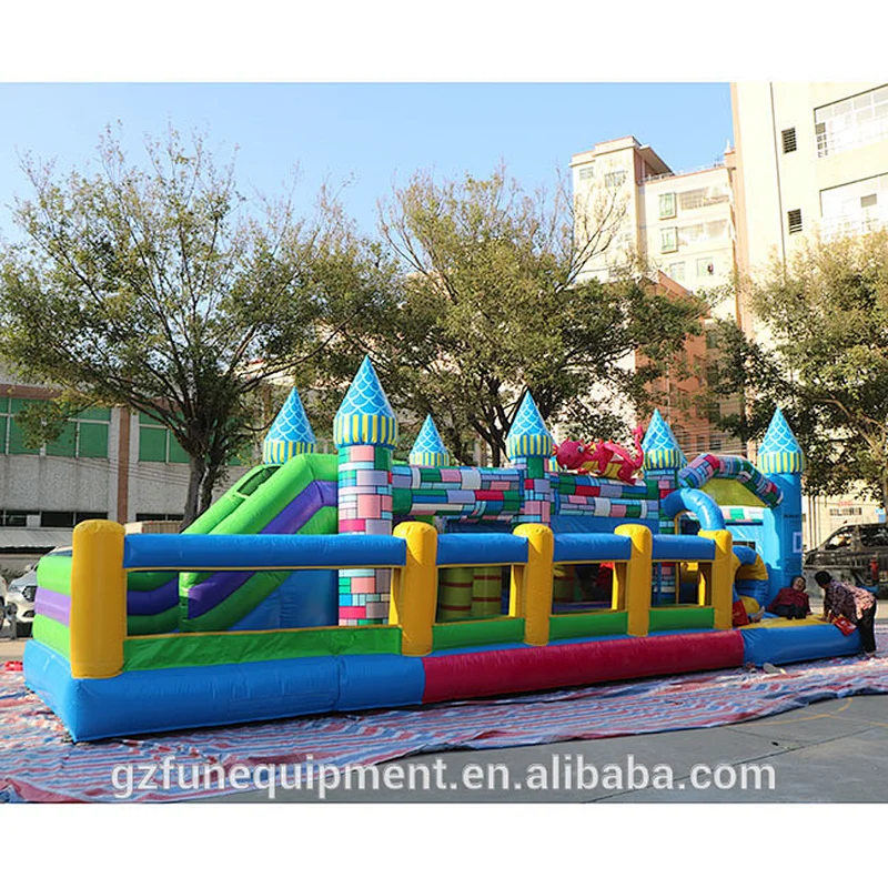 High quality obstacle course inflatable castles inflatable obstacle course with  bouncer for kids