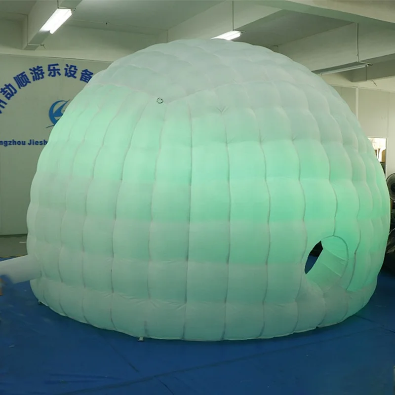 Customized design party events fire resistant oxford lighting led advertising inflatable air dome tent inflatable shell tent