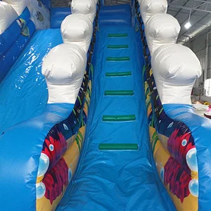 Factory commercial pool inflatable water slide with pool for kids Sea world theme inflatable water slide