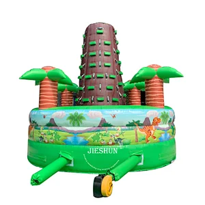 Factory 0.55mm PVC climbing wall inflatable sport game mountain bouncer inflatable rock climbing wall for sale