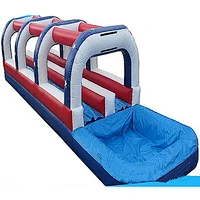 manufacture commercial inflatable amusement park bounce jumping with slide inflatable obstacle course for factory sale directly