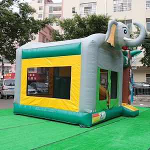 Customized design 16.4*13ft elephant kids jumper inflatable bouncy castle inflatable bouncer house for rental