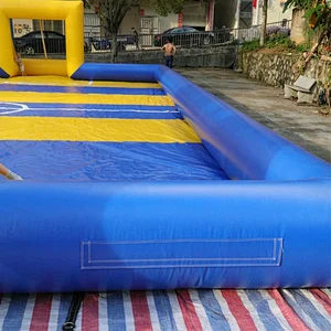 Factory sport inflatable battle arena inflatable soccer court inflatable football field game with soap water