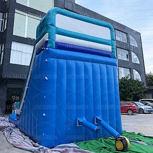 2020 large commercial PVC 6m high inflatable slide with water pool inflatable water slide with pool for kids
