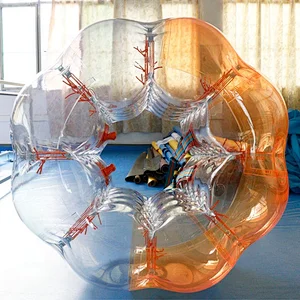 0.8mm PVC half color bumper ball inflatable human size body bubble ball for outdoor event