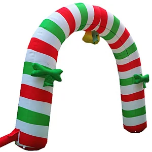 Customized design outdoor inflatable santa air decoration Archway christmas inflatable arch for advertising