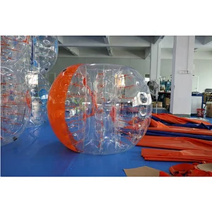 factory price half color human size bubble soccer ball  inflatable body bumper ball