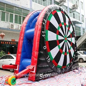Factory high quality 4mH double inflatable football dart soccer dart for sale
