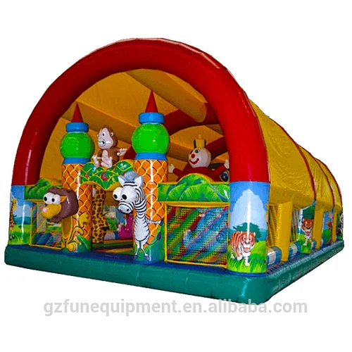 2019 indoor import china playground equipment inflatable fun city with slide inflatable bounce