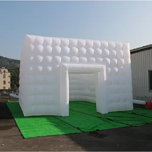 New design outdoor inflatable party cube tent event shelter inflatable photo booth tent with led light
