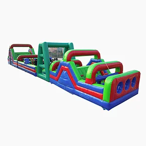 Manufacturing adult commercial giant bouncy inflatable obstacle course outdoor inflatable interactive games