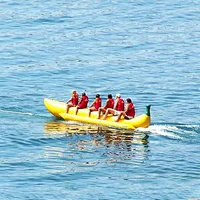 Hot sale customized seats pvc cheap water paly equipment inflatable water banana boats with  for adult
