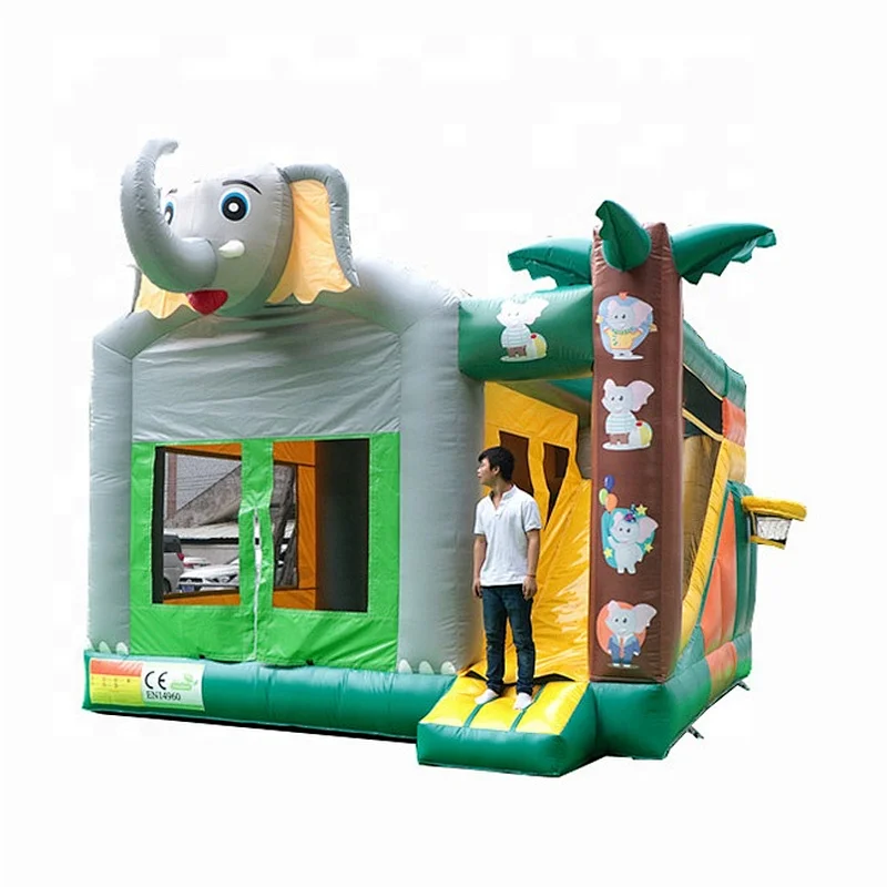 Customized design 16.4*13ft elephant kids jumper inflatable bouncy castle inflatable bouncer house for rental