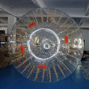 2.3 x 1.6m factory manufacture hot sale first class 0.7mm TPU inflatable hamster ball inflatable human hamster zorb balls