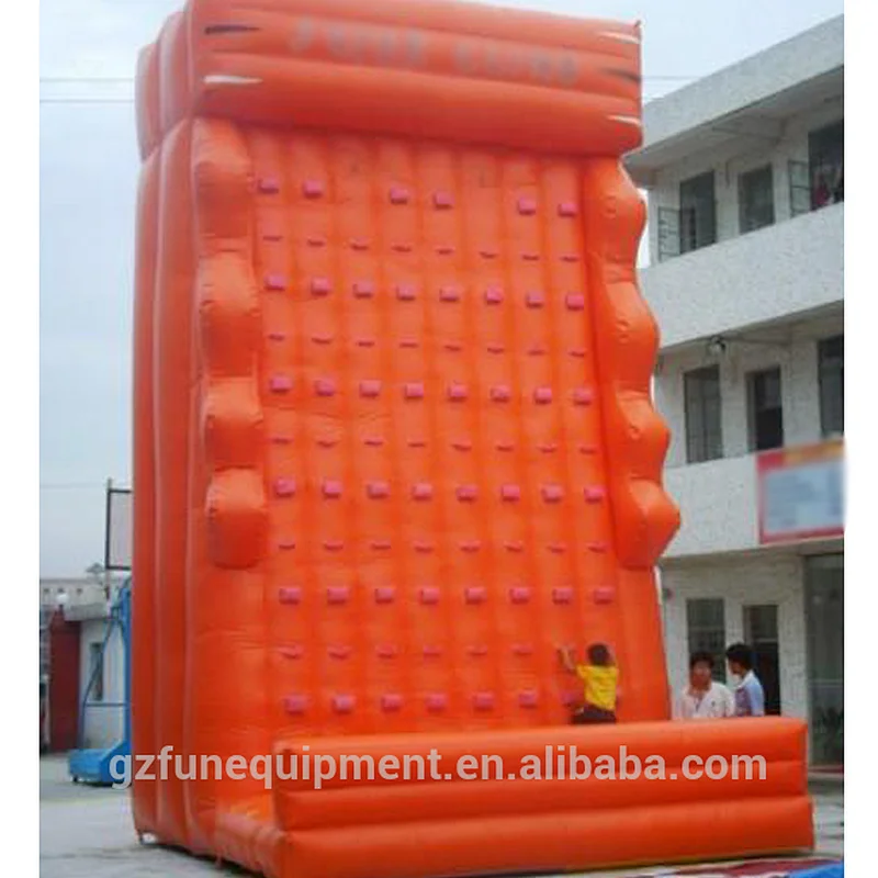 2019 Popular Exciting customized Inflatable rock climbing wall challenge crazy game crown inflatable climbing wall for sale