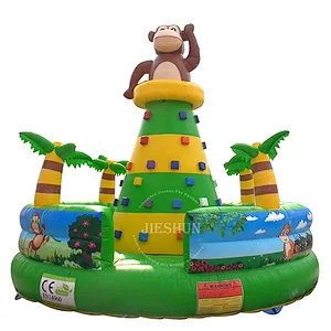 High quality monkey inflatable climbing game inflatable rock climbing wall for sale