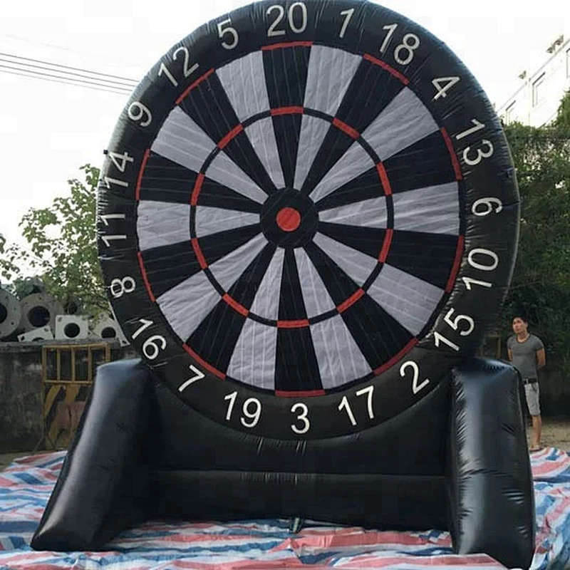 Popular cheap PVC outdoor inflatable dartboard footdarts soccer foot giant football game