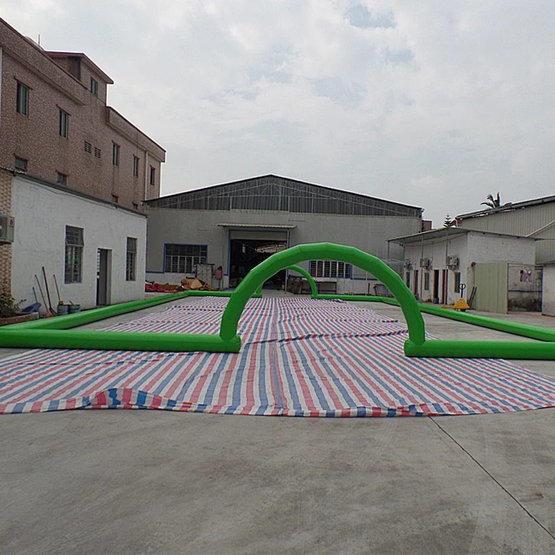 Hot sale large inflatable football pitch /inflatable soap soccer field/inflatable human bubble ball pitch for kids