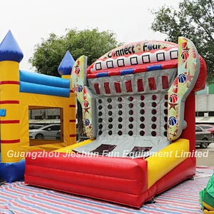 Commercial carnival inflatable basketball hoops inflatable connect four games inflatable basketball shooting game for sale