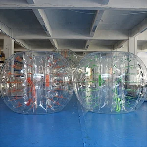 High quality green ropes transparent inflatable bumper ball body zorb ball for sale