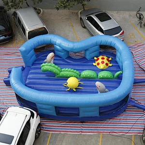 Customized design kids ocean animals jumping castle inflatable bounce house