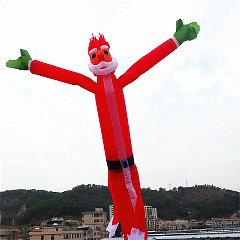 Xmas air dancer inflatable tube man fly guy customized design sky dancing for advertising