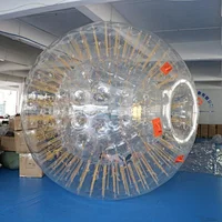 2.5 x 2m 0.7mm TPU Hot selling zorb ball games human bubble ball inflatable ball to roller for sale