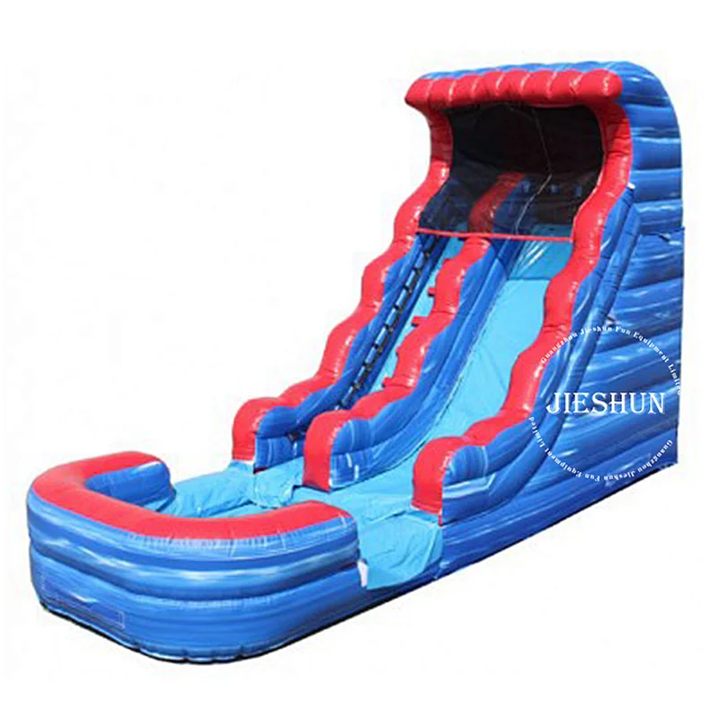 2020 new design cheap 18' Tsunami Slide Rental inflatable water slide with pool for kids and adults
