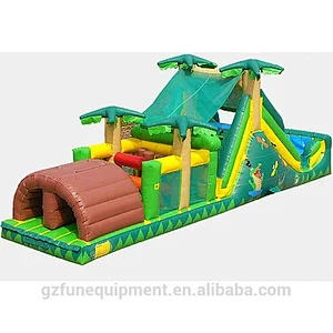 Commercial cheap price kids/adult challenge jungle inflatable obstacle course jungle inflatable combo for sale