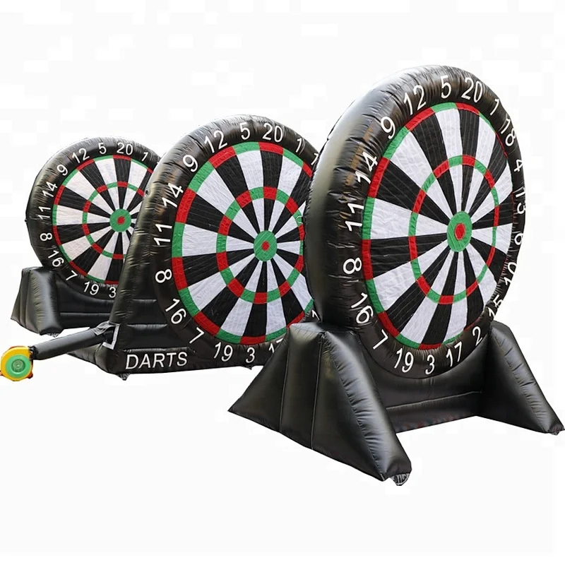 Popular cheap PVC outdoor inflatable dartboard footdarts soccer foot giant football game