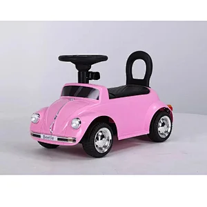 License Bettle Pink car for baby with push bar