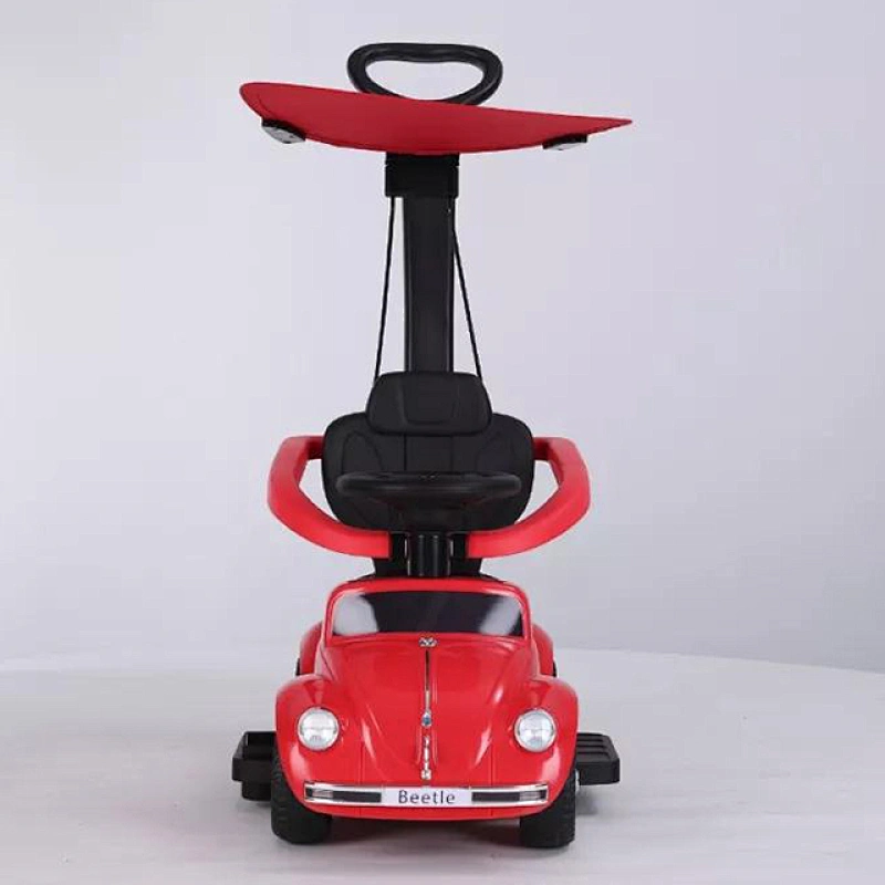 License Bettle Pink car for baby with push bar
