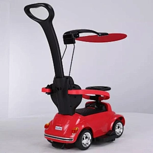 License Bettle Pink car for baby with push bar