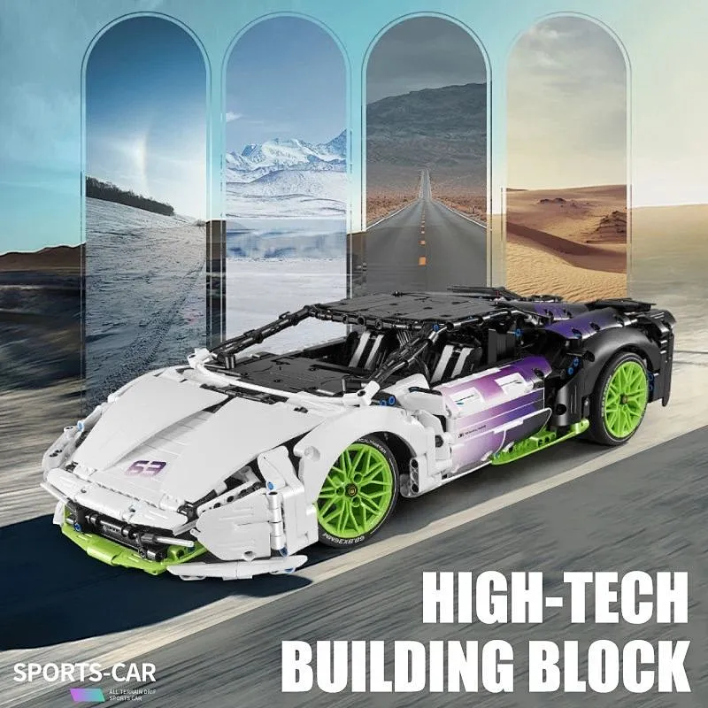 9804 RC Racing Motor Model Car High-tech building block sets All Terrain Remote Control Drift Car Kids Bricks Toys Gifts