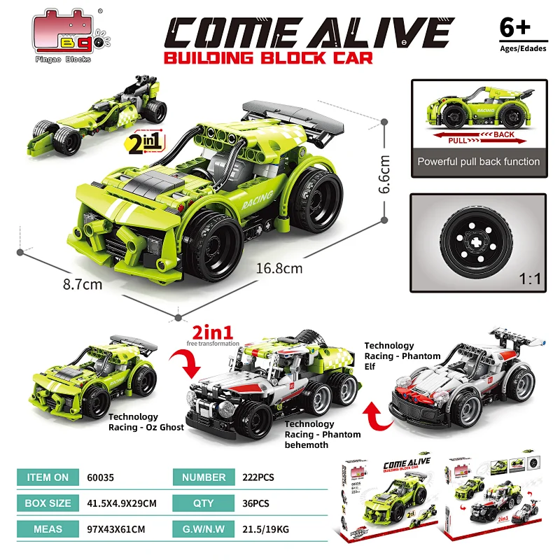 Creative Educational Mini Bricks Ford Car Sport Racing Vehicle STEM Building Blocks Bricks Classic Assembly Games