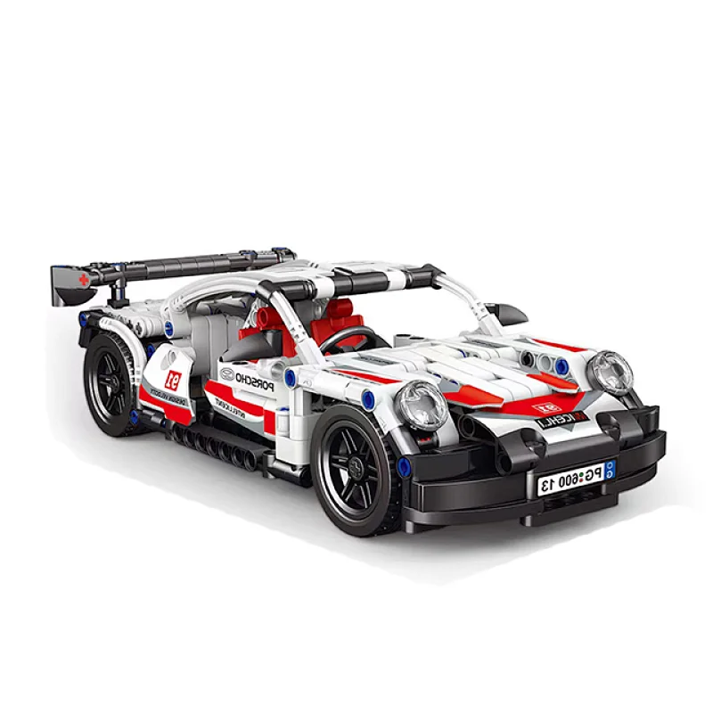 Technic Machinery Pull Back Car Model Kids Plastic Assembly DIY Speed Racing Car Building Block Small Bricks Set