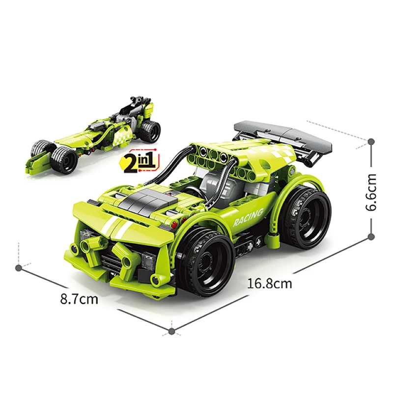 Creative Educational Mini Bricks Ford Car Sport Racing Vehicle STEM Building Blocks Bricks Classic Assembly Games