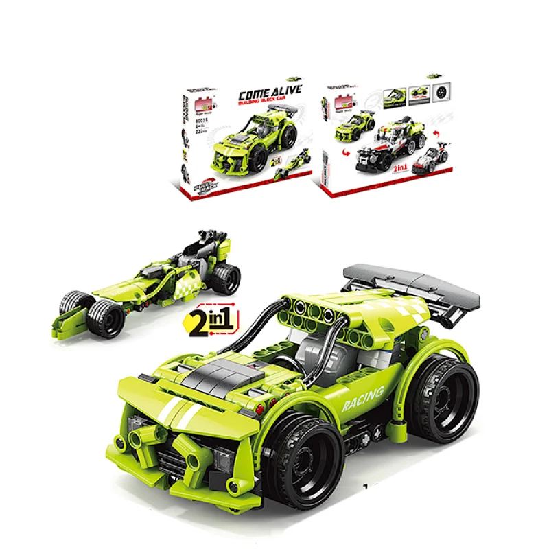Creative Educational Mini Bricks Ford Car Sport Racing Vehicle STEM Building Blocks Bricks Classic Assembly Games
