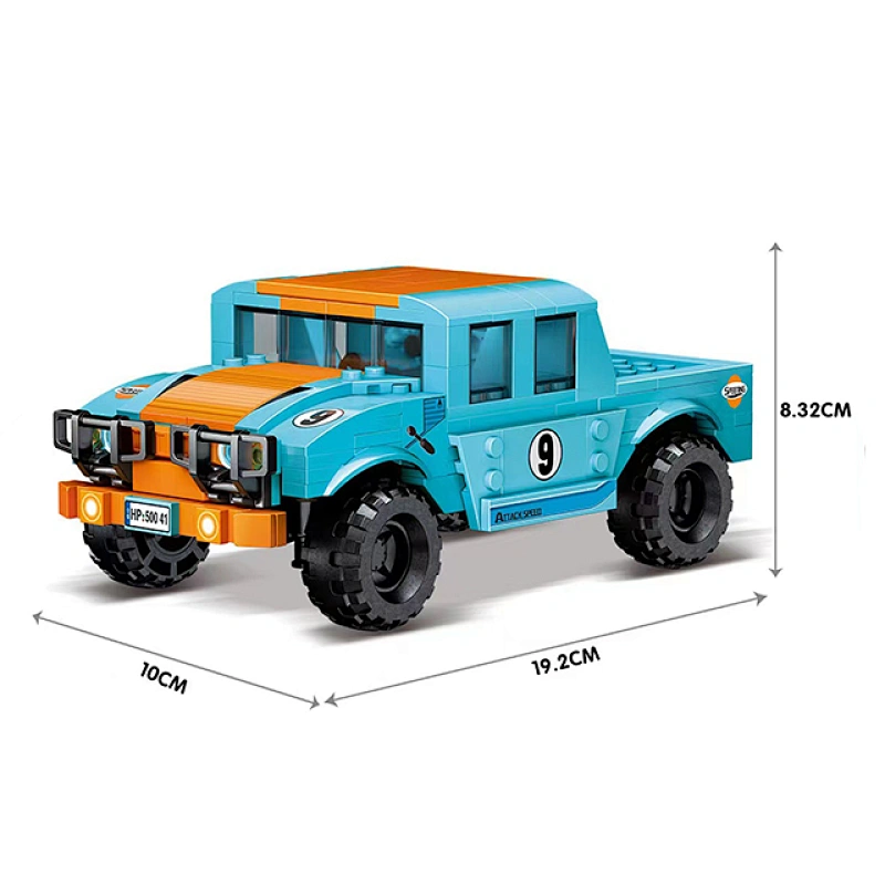 Christmas Gifts 331pcs Diy Assembling Off-road Vehicle Toy Model Bricks Luxury Assembling Building Block Car For Kids Toys