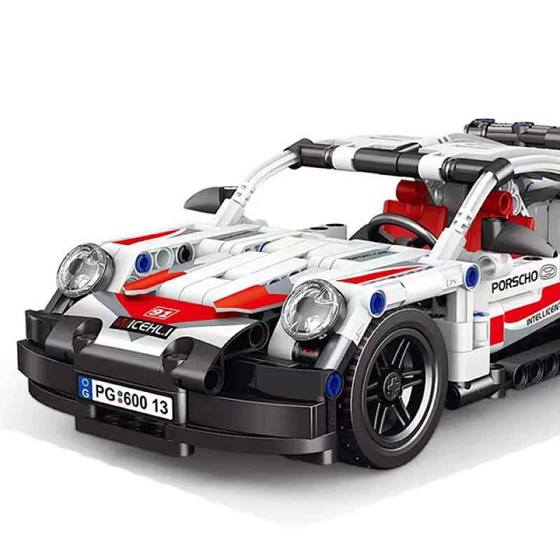 Technic Machinery Pull Back Car Model Kids Plastic Assembly DIY Speed Racing Car Building Block Small Bricks Set
