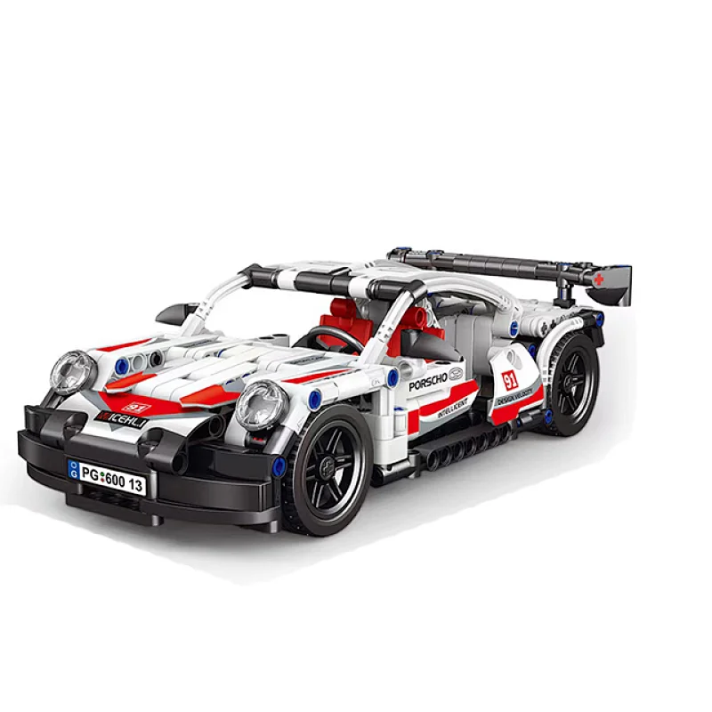 Technic Machinery Pull Back Car Model Kids Plastic Assembly DIY Speed Racing Car Building Block Small Bricks Set
