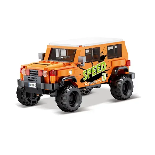 Popular Kids Boy Birthday Gift Pull Back Off-road Vehicle Speed Racing Car STEM Small Building Blocks Bricks Set