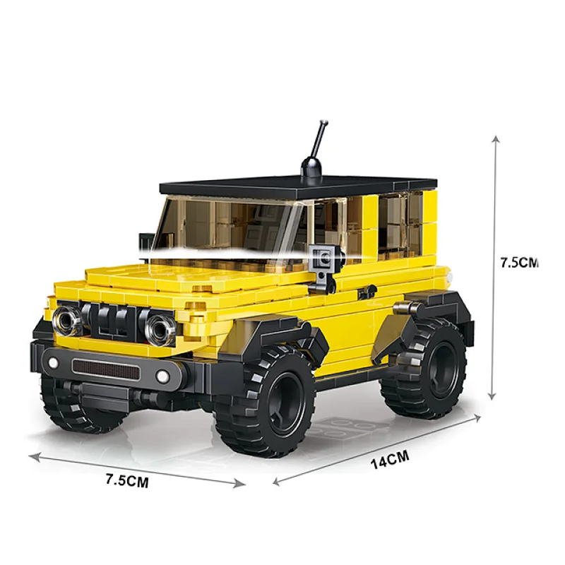 Kids Educational Toys Car Model Off-road Vehicle Series Plastic Brick Small Building Block Construction Toy