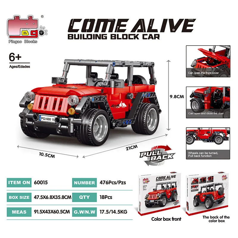 Creative Diy Building Blocks Famous Car Series Children's Educational Assembly Toys Building Block Sets Bricks juguetes
