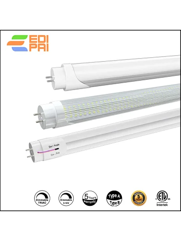 T8 2ft Type AB 8W 180lm/W Dimmable & Electric shock Protection