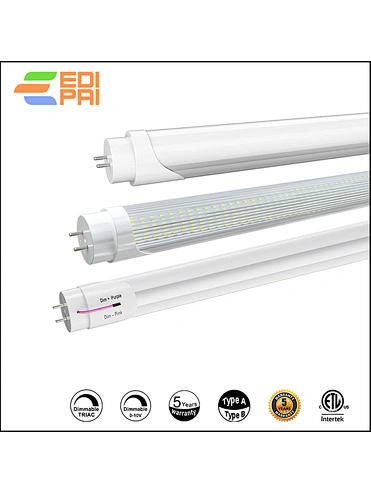 T8 2ft Type AB 8W 180lm/W Dimmable & Electric shock Protection