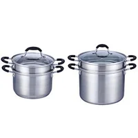 3-Pc stainless steel pasta pot