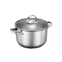 20 cm stainless steel casserole with glass lid