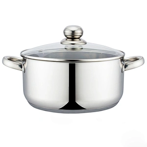 Stainless steel casserole in 24cm diameter in 5L
