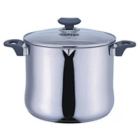 24cm stockpot in stainless steel with height of 20cm, 9 liters